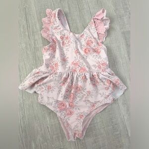 Prettiest Floral Pink Bathing Suit